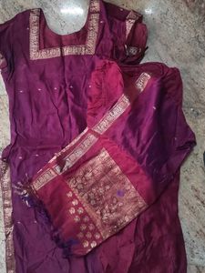 Maroon Kurta