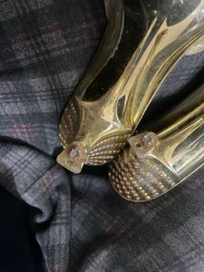 Elegant Gold Embellished Heels