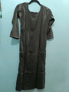 Black Colour Cotton Embroidery Kurtas