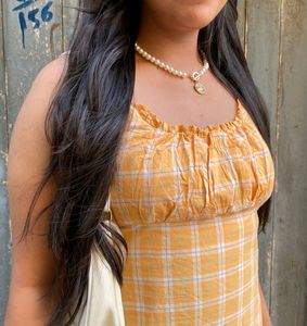 Orange Pinteresty Cotton Dress