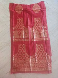 Elegant Cotton Ice Blue Saree with design blouse