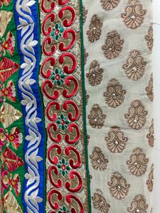 Off White Saree with border