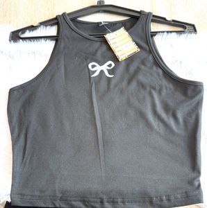 Black Tank Top with Bow
