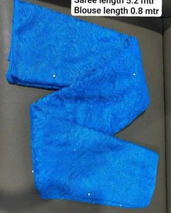 Cyan Net Saree