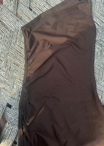 Elegant Brown One-Shoulder Maxi Dress