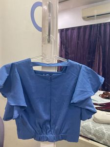 Chic Blue Crop Top