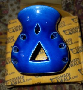 Blue Ceramic Aroma Candle Diffuser Oil (Pack Of 2)