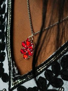 Red Flower Necklace