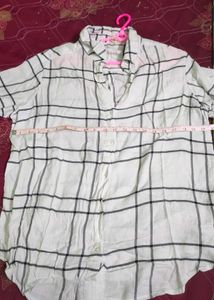 Oversized WHITE SHIRT FOR WOMEN,BLACK-WHITE STRIPE