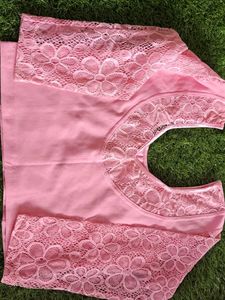 Beautiful Pink Lycra Blouse For Women