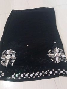 Moti Work Saree Without Blouse