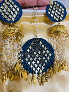 Beautiful Earrings With  Maang Tika Set ♥️