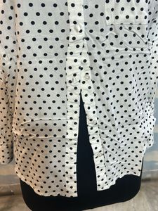 Polka Dot Button-Up Shirt