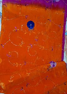 Pure Crepe Silk With Parsi Gara Work
