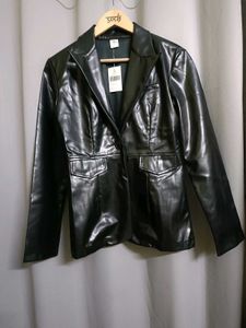 SSS Faux Leather Blazer