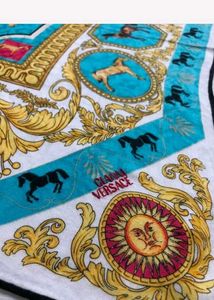 Versace Vintage Silk Horse Scarf