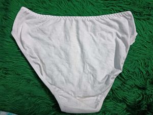 Lace Trimmed White Briefs🖤