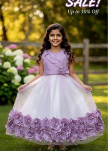 Cute party or birthday wear Girls Dres