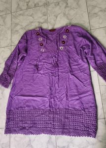 Soft Lavender Kurta – Graceful & Elegant