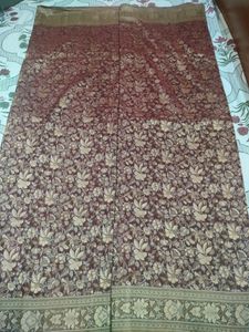 Wine Colour Saree