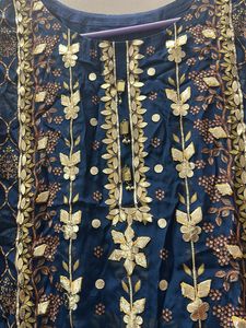 Elegant Blue Embroidered Sharara Set All New