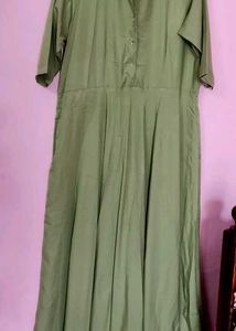 Green Button-Down Top