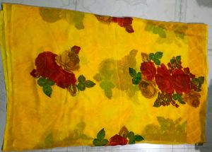 Yellow Floral Saree