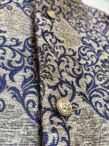 Premium, Elegant Blue&amp;Gold Modi Coat
