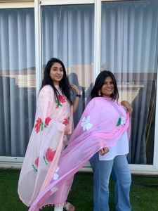 3 pc Dupatta handpainted article