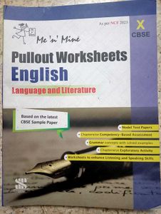 Me 'n' Mine Class 10th English Pullout Worksheet.