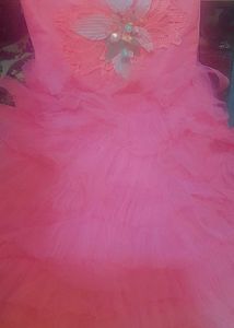 Pink Ruffle Tulle Dress