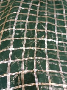 Green Checked Saree