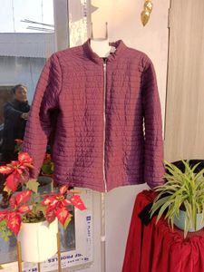 Burgundy Quilted Jacket