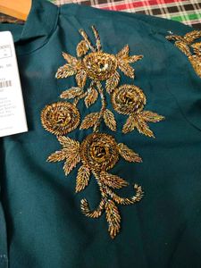 Emerald Green Embellished Tunic/Top