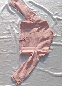 (Zara Copy) Pink crop Blazer jacket With Long Pant