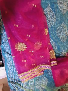 Pink Embellished saree