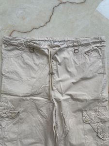 Beige Cargo Pants