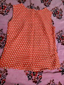 Polka Dots Sleeveless Top