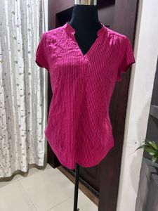 H&M Pink Striped Top
