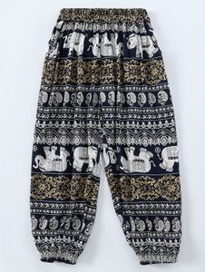 Elephant Print Short Harem Pants