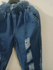 Elastic Blue Joggers For All Waist ✨🤍