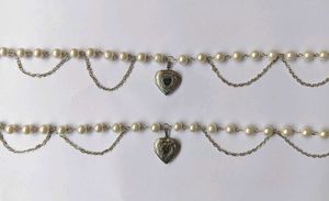 Pinteresty Pearls Heart Locket Necklace 𐙚 ♡