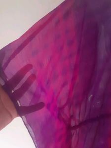Purple Sheer Embellished Kaftan