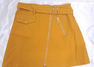 Mustard Mini Skirt