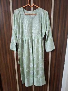 Green kurta and bottom