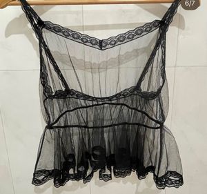 Delicate Lace And Mesh Slip Top