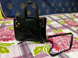 ALDO POSA Women’s Black Satchel