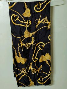 Silk Scarf with Gold Print ✨