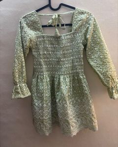 Green Embroidered Kurti