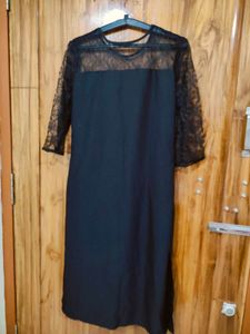 Elegant Black Lace Kurti